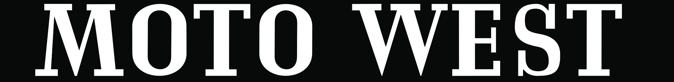 Moto West Logo, stilisiertes Emblem der Motorradwerkstatt